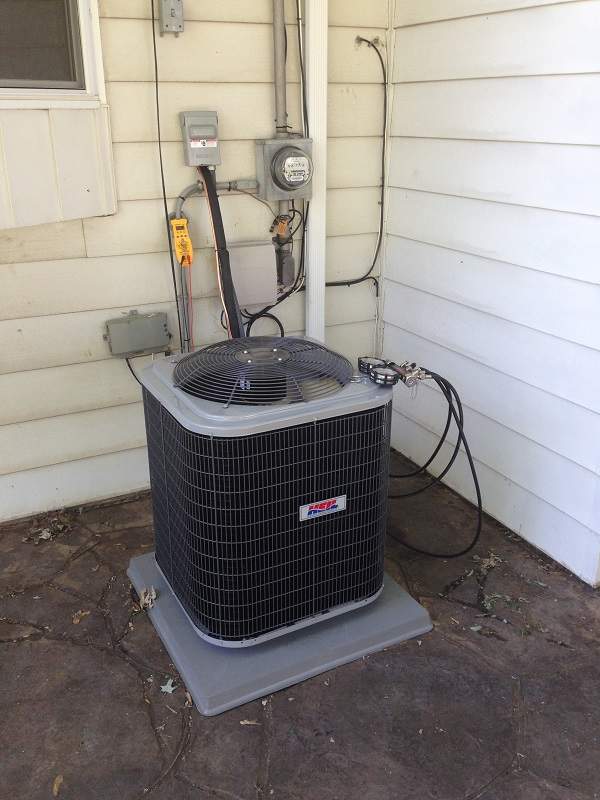 Maintenance and Repair on an air conditioner unit in North Olmsted Ohio